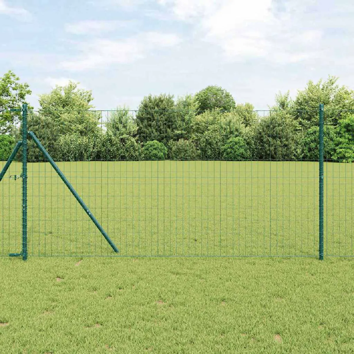 vidaXL Clôture Euro Vert 1,2 x 10 m Fer revêtu de PVC