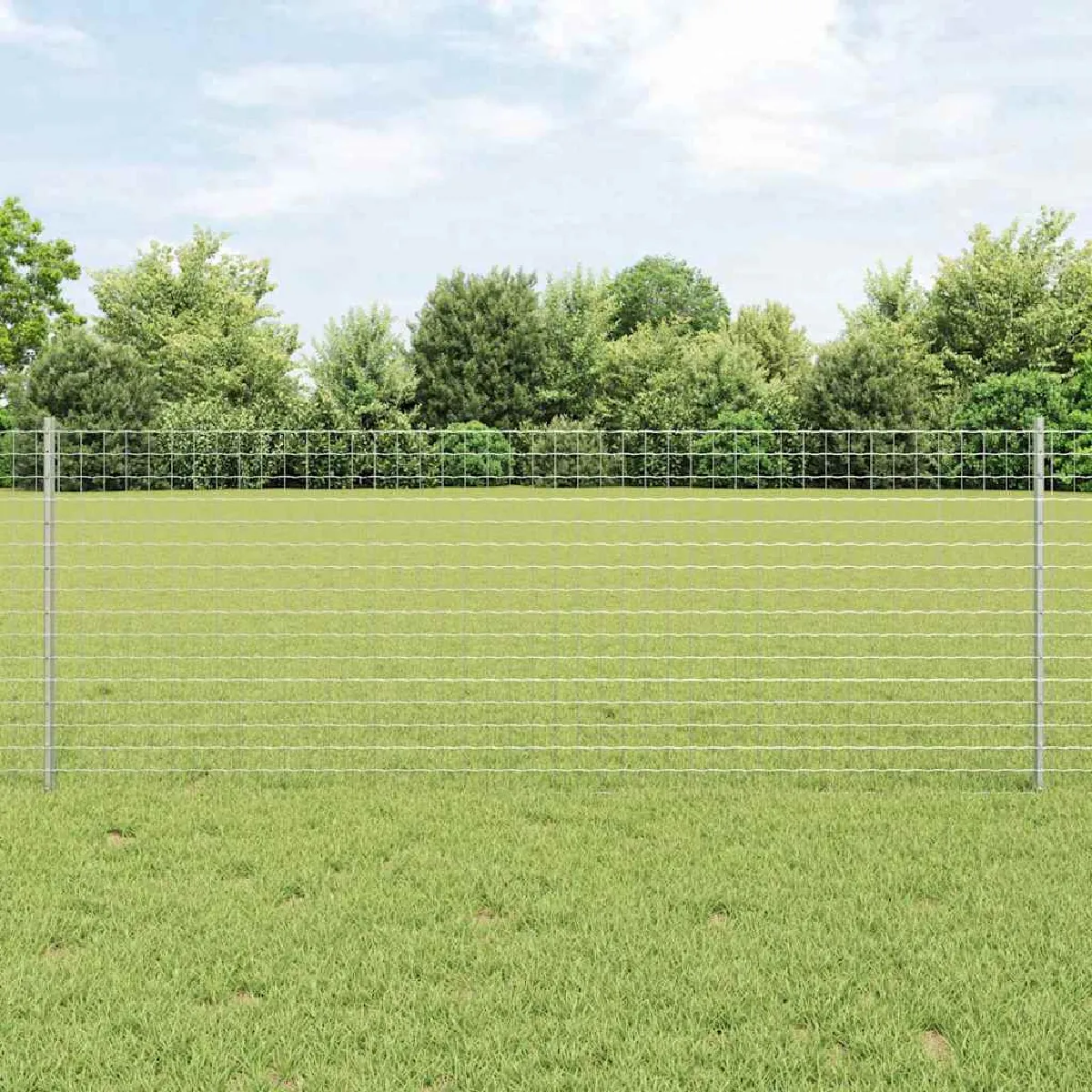 Vidaxl Argent Poteau De Clôture Enchâssé 22 Pc É 120 Cm