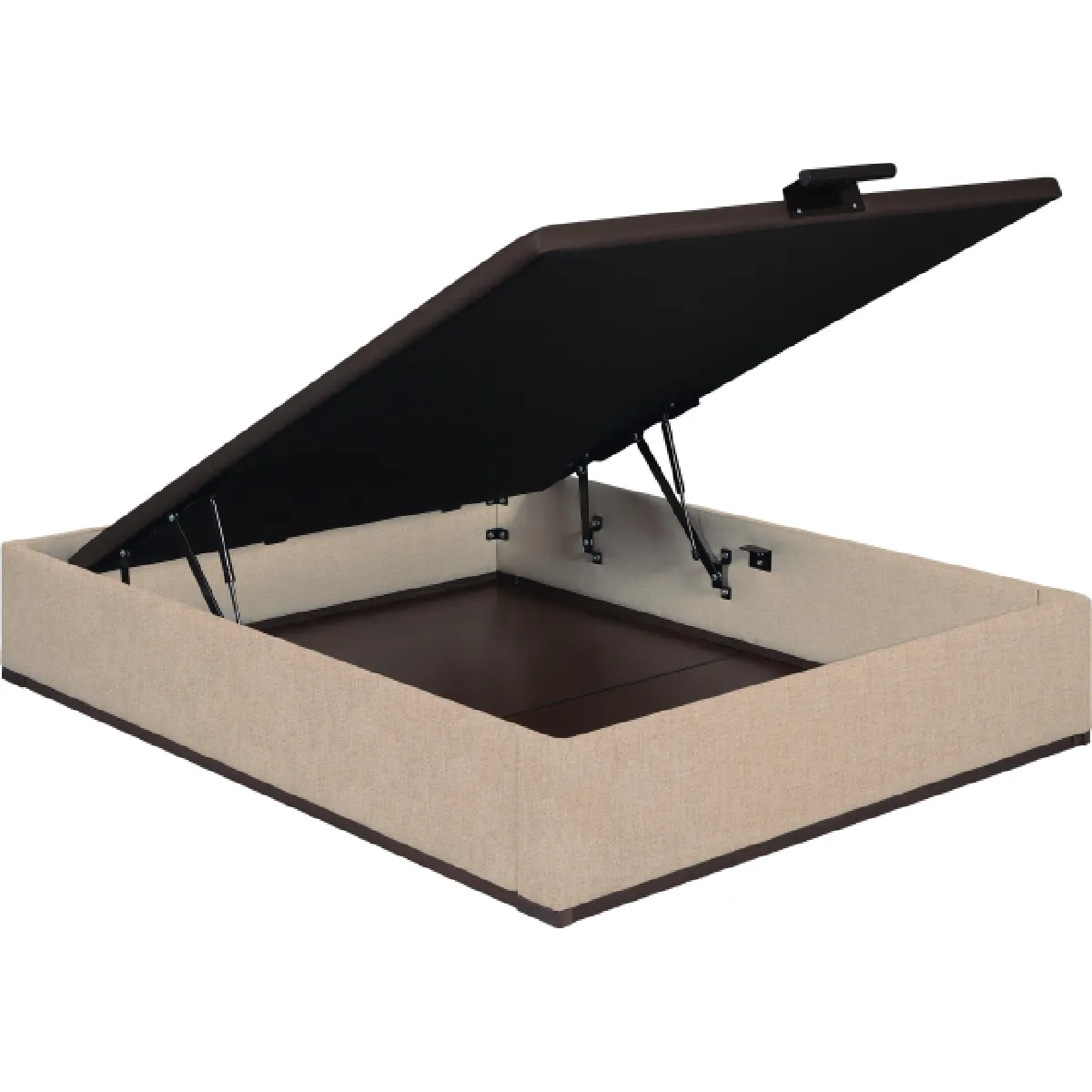 Sommier Lit Coffre Epeda Élite - Chenillé Grège 160x200 Sommier Lit Coffre Epeda Élite - Chenillé Grège 160x200