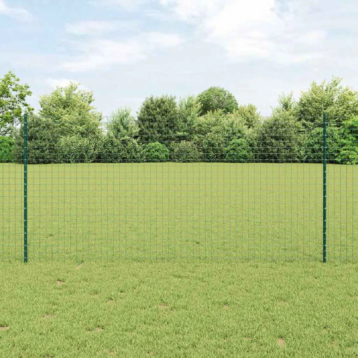 vidaXL Poteau de clôture. 11 pcs 120 cm Acier