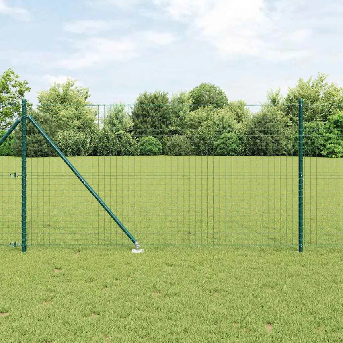 Vidaxl Poteaux de clôture avec pointe 13 pcs Ø32 mm 160 cm Acier galvanisé 42004245