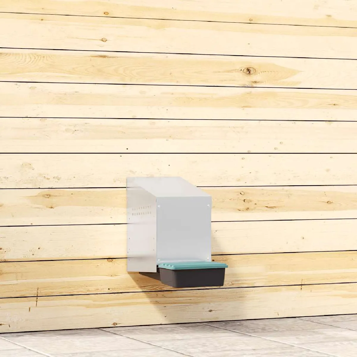 vidaXL Nichoir à poules1 compartiment fixation murale acier galvanisé - vue 2
