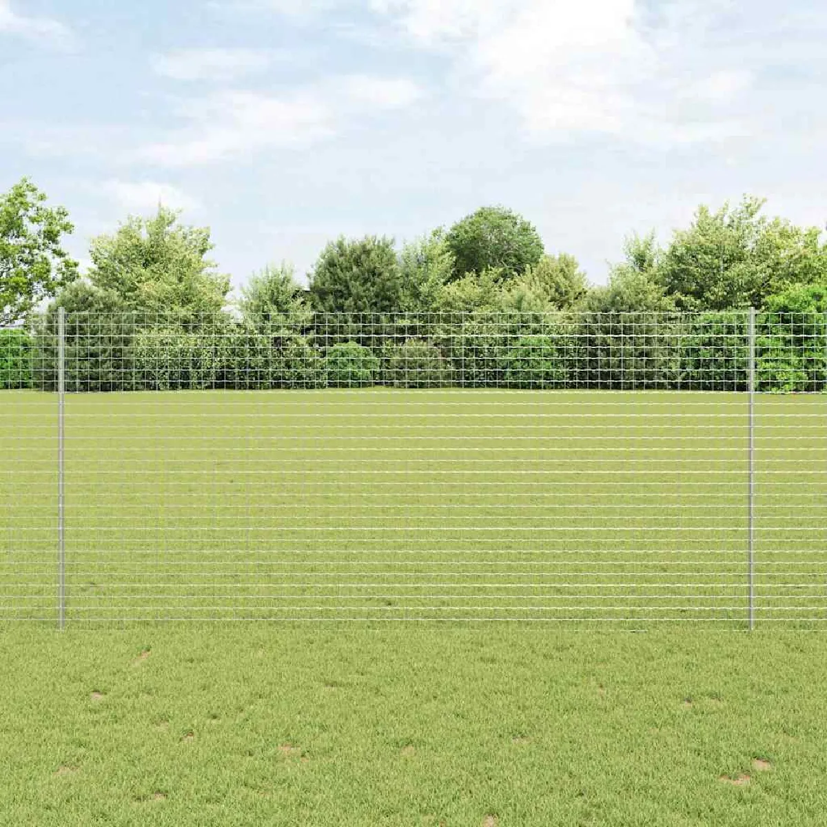 vidaXL Poteau de clôture. 11 pcs 140 cm Acier