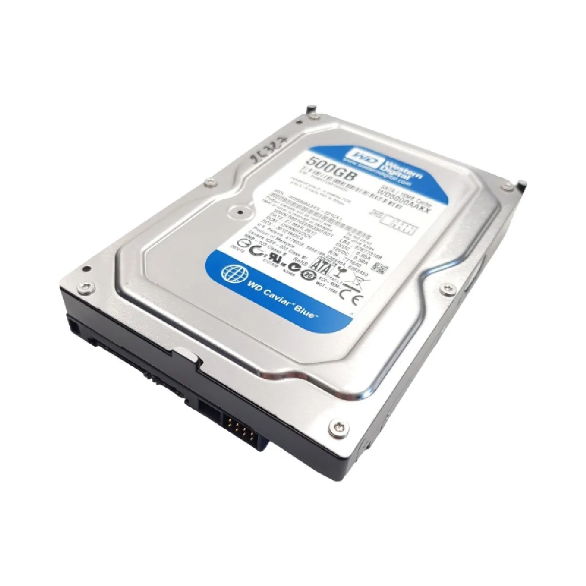 Disque Dur 500Go SATA 3.5 Western Digital Caviar WD5000AAKX 221CA1 25mm 7200rpm 16Mo