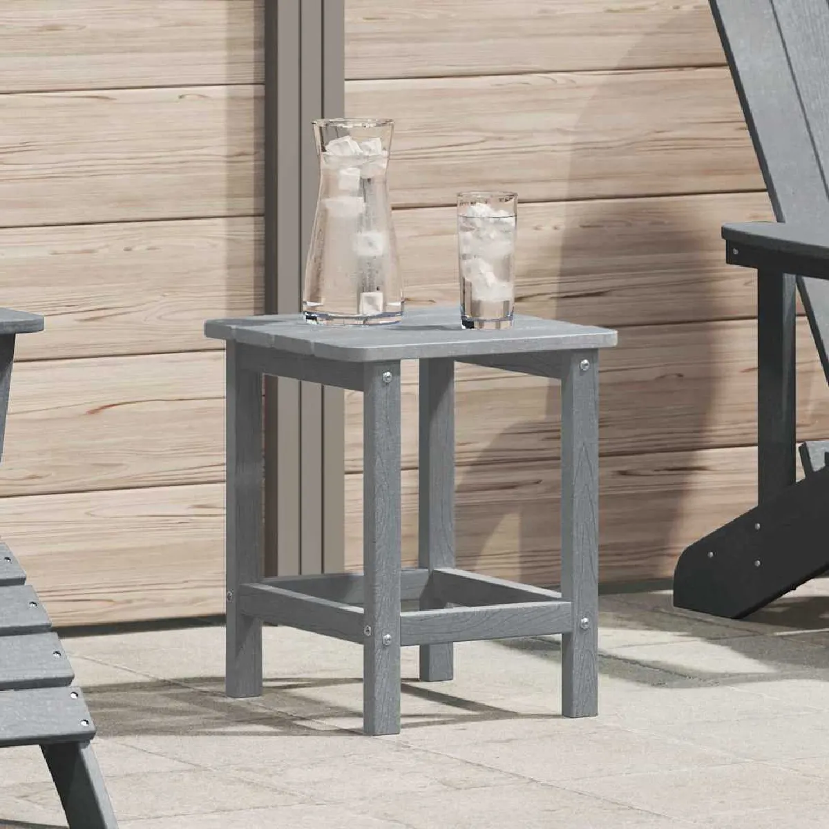 vidaXL Table d'appoint Adirondack 38x38x45 cm HDPE - vue 1