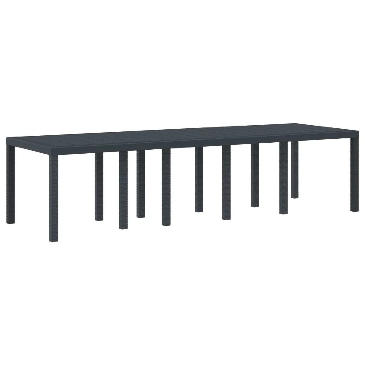 Vidaxl Table De Jardin Anthracite 300 X 100 X 73 Cm Polyrotin