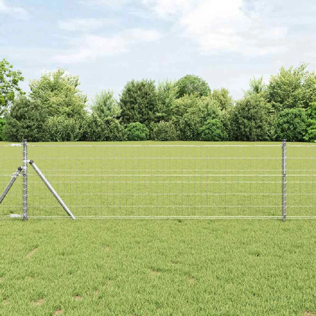 vidaXL Euro Fence 0 4x50 Steel - vue 3