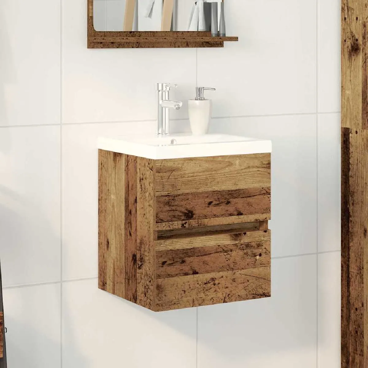 vidaXL Cabinet de lavabo Chêne 41 x 39 x 62 cm Bois d'ingénierie