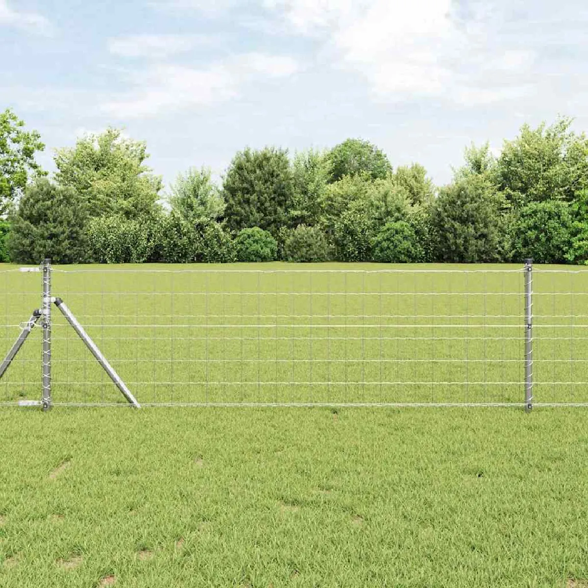 vidaXL Clôture Euro 0,8 x 10 m Fer revêtu de PVC