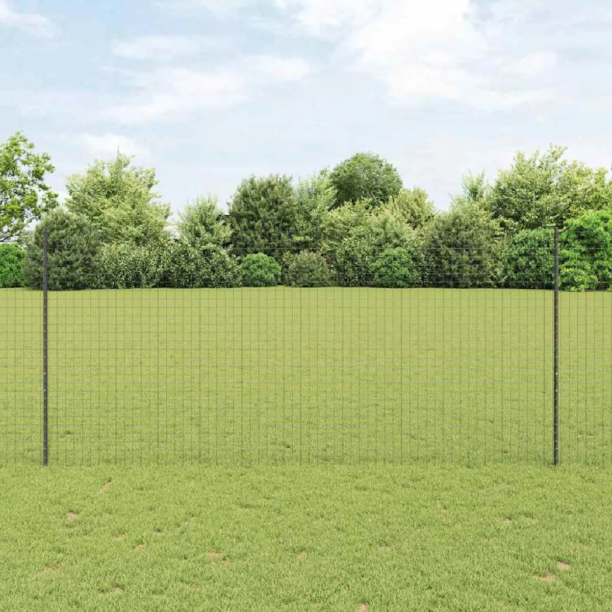 vidaXL Poteau de clôture. 11 pcs 140 cm Acier - vue 2