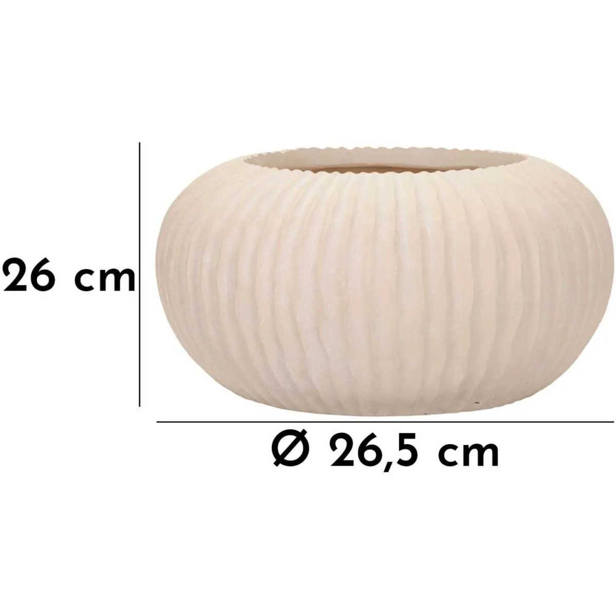 Mauro Ferretti Beige Vase Basse Et Large Mist - Image 2