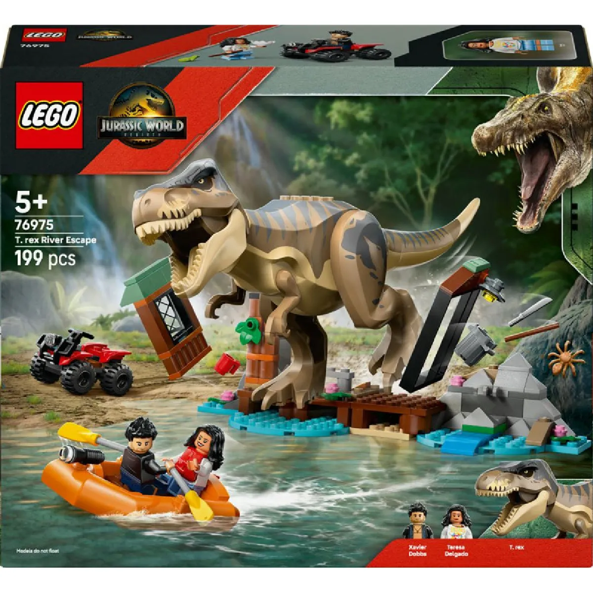 LEGO® Jurassic World 76975 Le T. rex et l’évasion sur la rivière