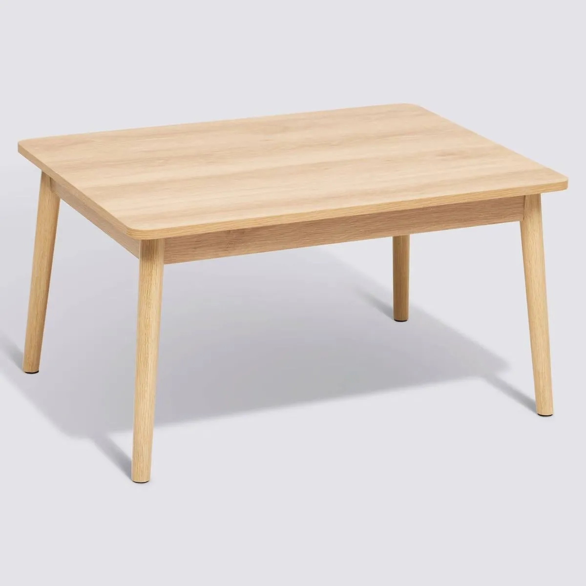 Comparer les prix de Table basse rectangulaire coloris effet bois naturel - Longueur 78 x largeur 58 x Hauteur 42 cm