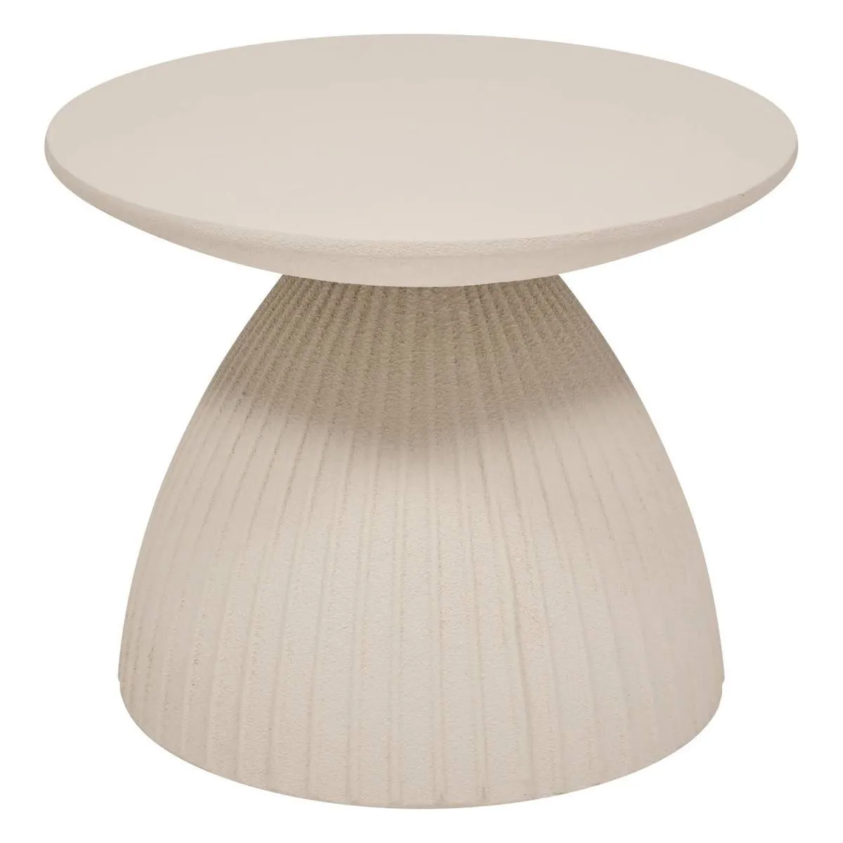 Meilleurs prix pour Table basse ronde coloris ivoire - Diamètre 50 x Hauteur 40 cm