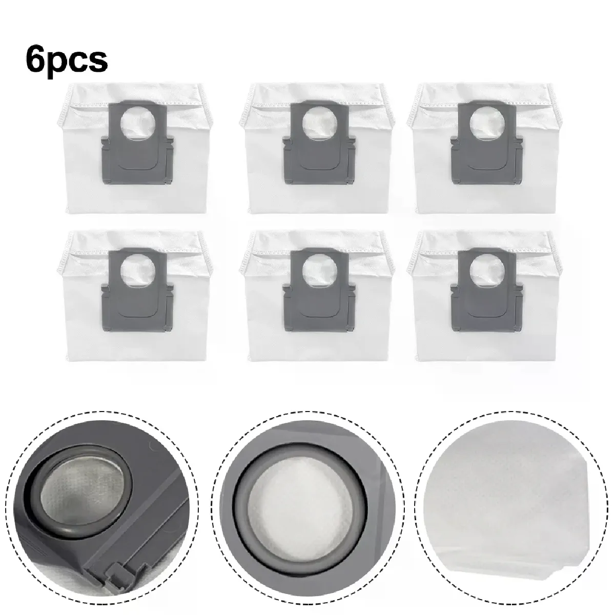 Sacs à poussière réutilisables pour aspirateur robot - Lot de 6