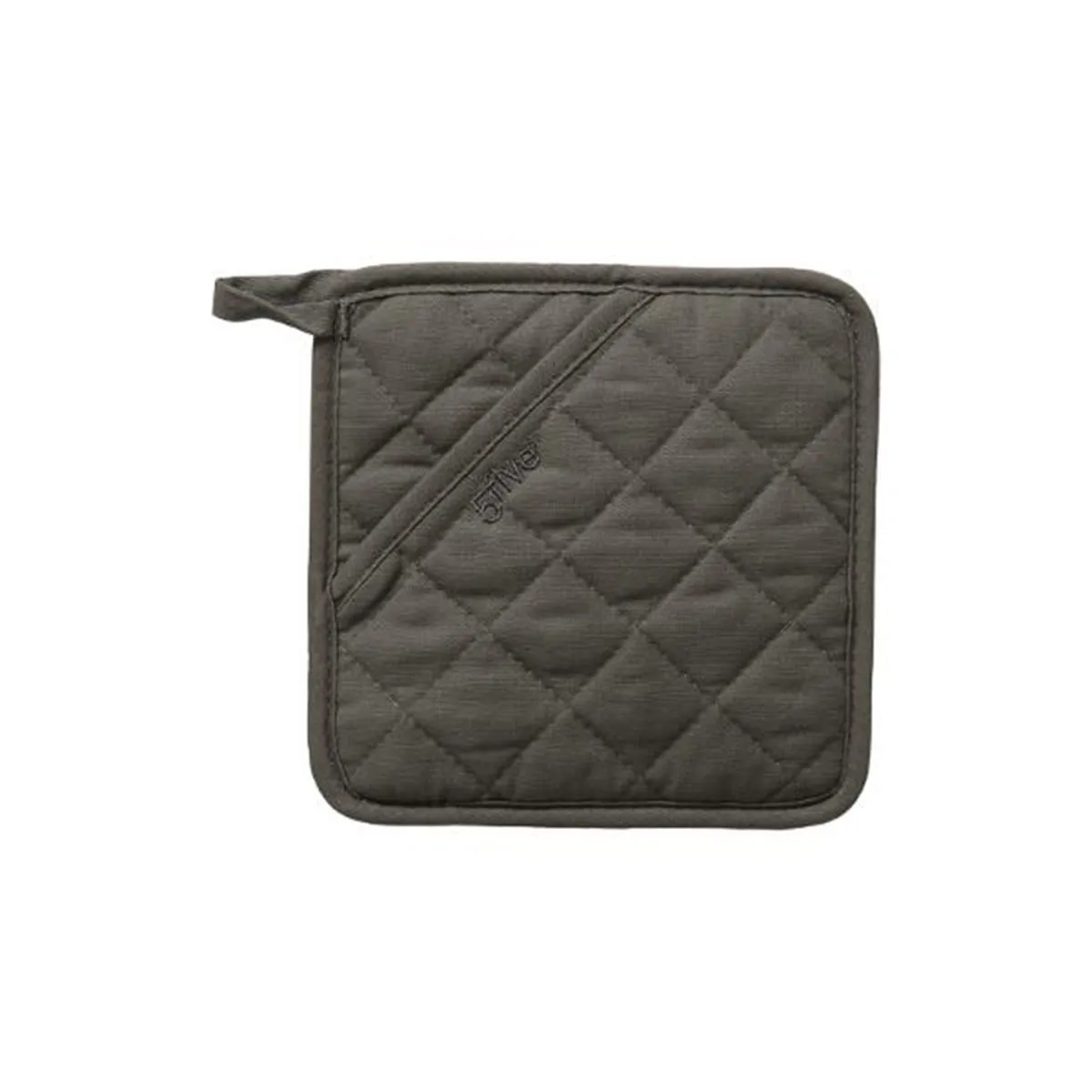 FIVE SIMPLY SMART Manique de Cuisine Tissu & Silicone 21cm Gris