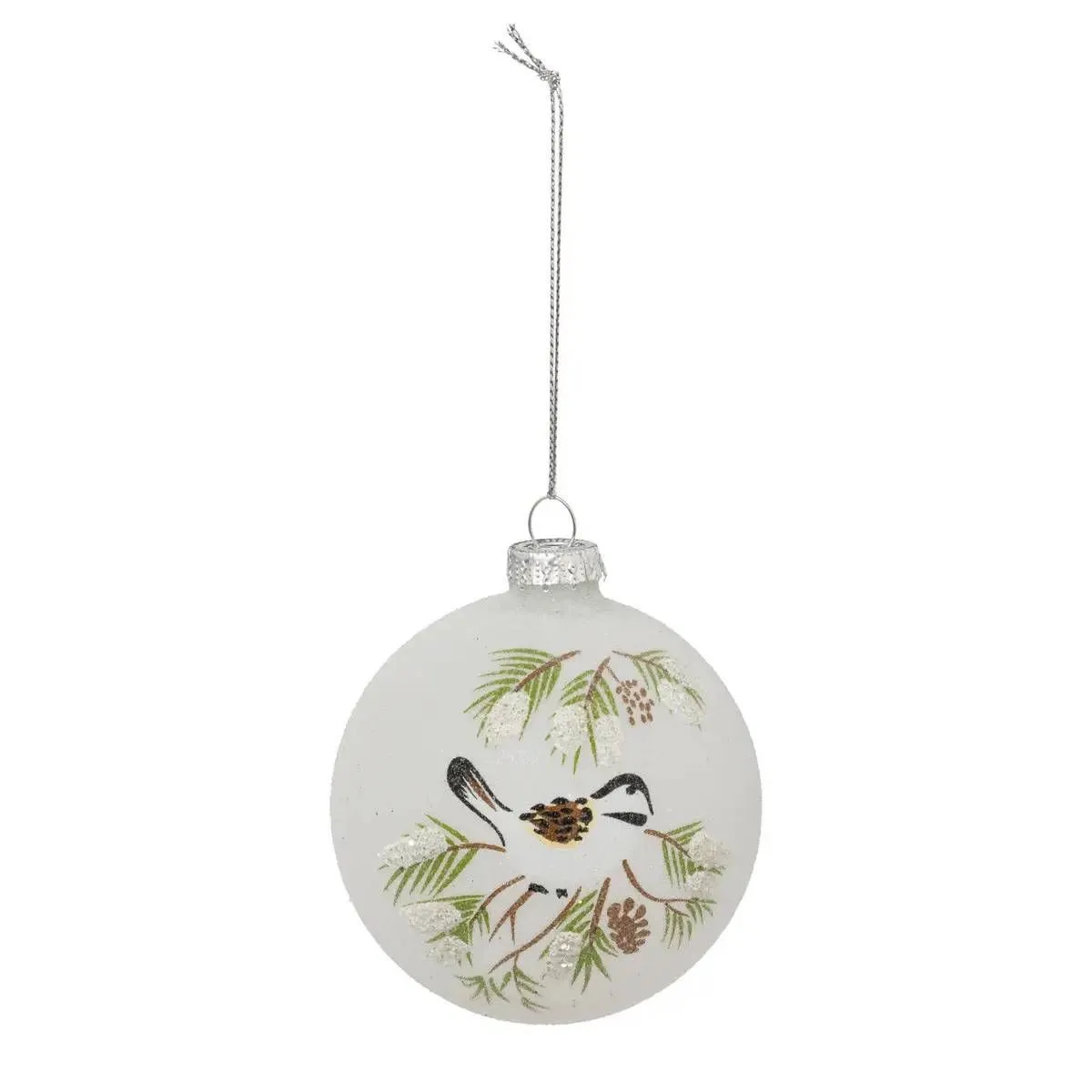 Atmosphera Blanc Créateur D'intérieur - Boule De Noël En Verre "Oiseau" 8Cm - Image 3