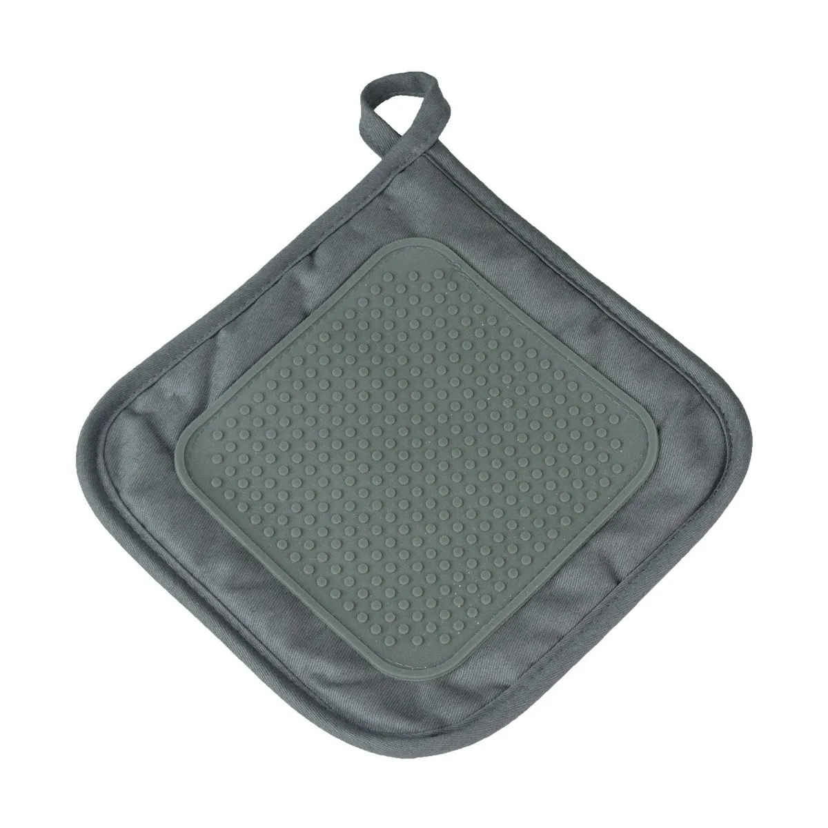 DOUCEUR D INTERIEUR Manique de Cuisine en Silicone Cuistot 19cm Anthracite