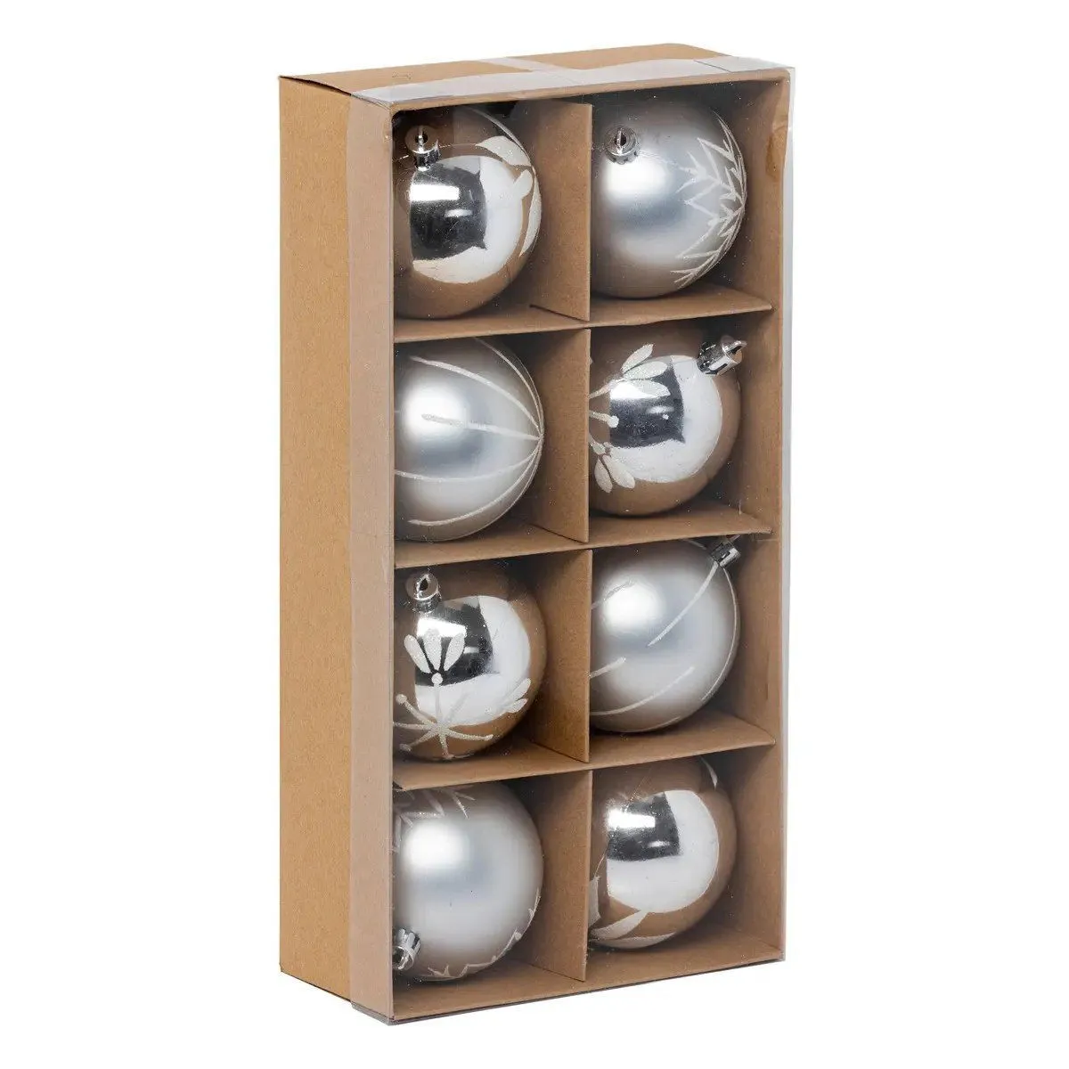 Lot de 8 Boules de Noël Maison des Couleurs 8cm & - vue 1