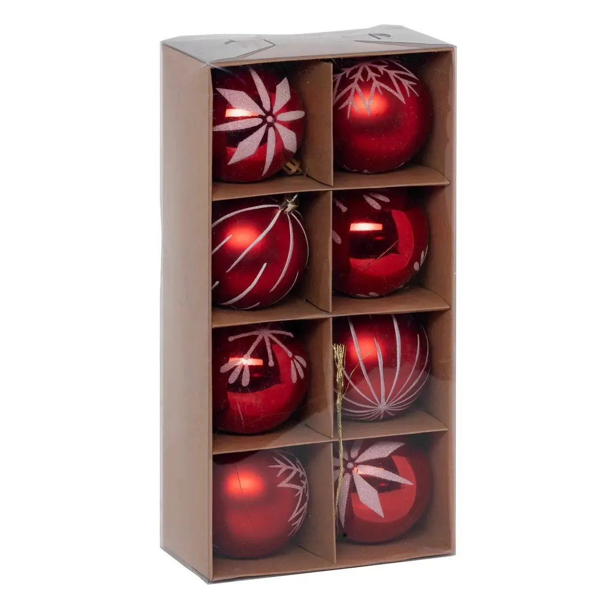 Lot de 8 Boules de Noël Maison des Couleurs 8cm & - vue 4