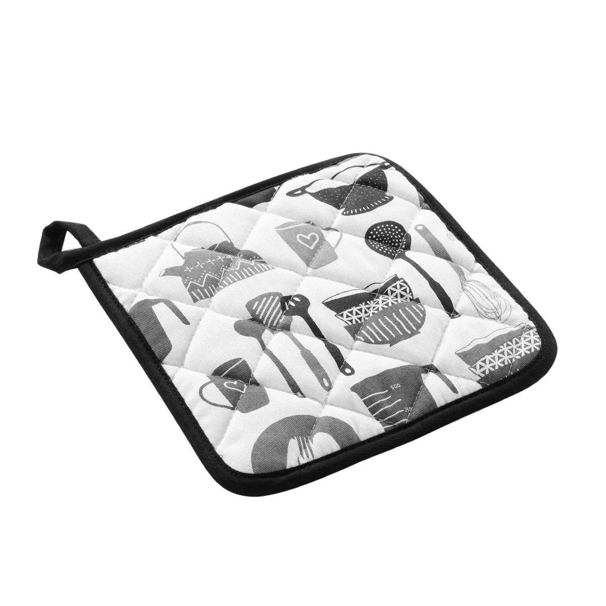 Douceur D'interieur Noir Manique De Cuisine Avec Silicone Kitchen 19Cm