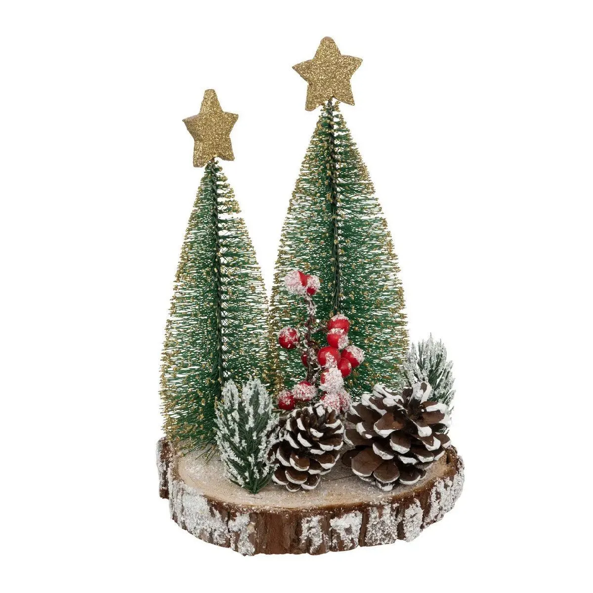 Non Communiqué Marron Atmosphera Créateur D'intérieur - Sapin Déco En Bois "Rondin" 20Cm - Image 2