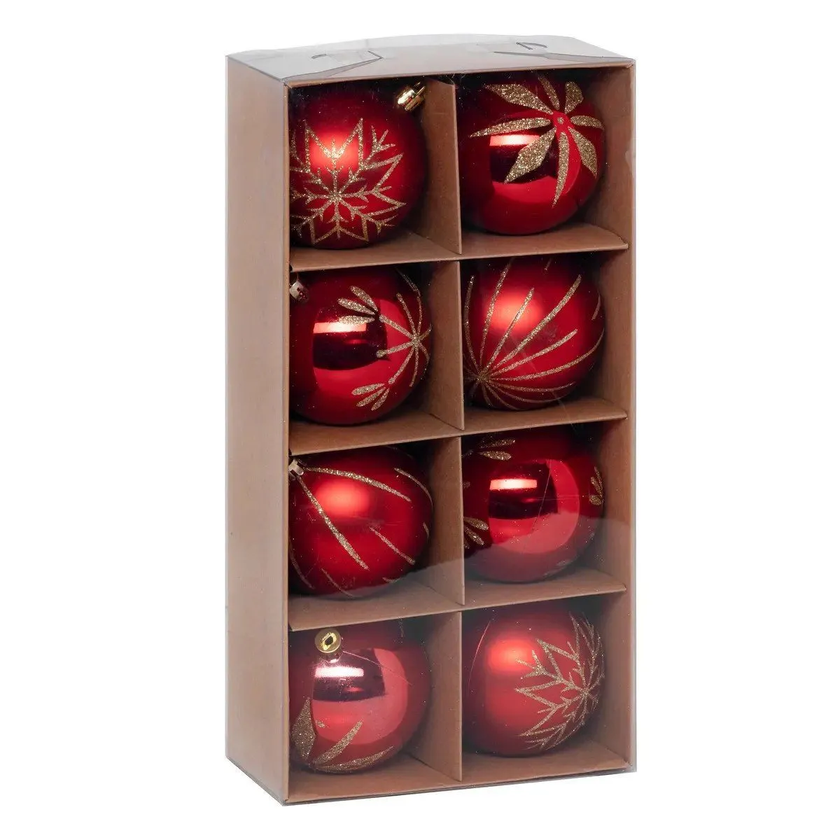 Lot de 8 Boules de Noël Maison des Couleurs 8cm & - vue 3