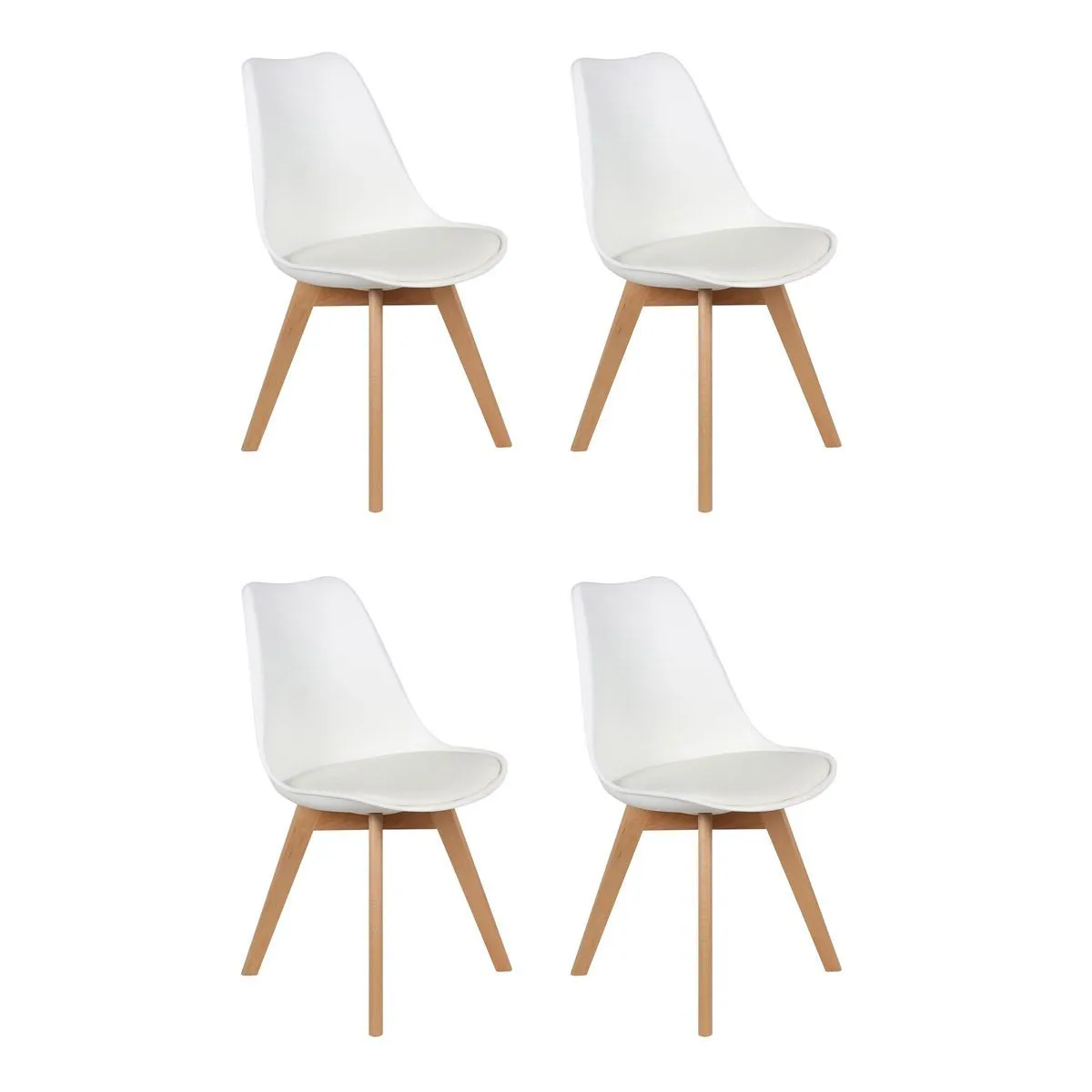 Lot de 4 Chaises Scandinave Coquil 81cm