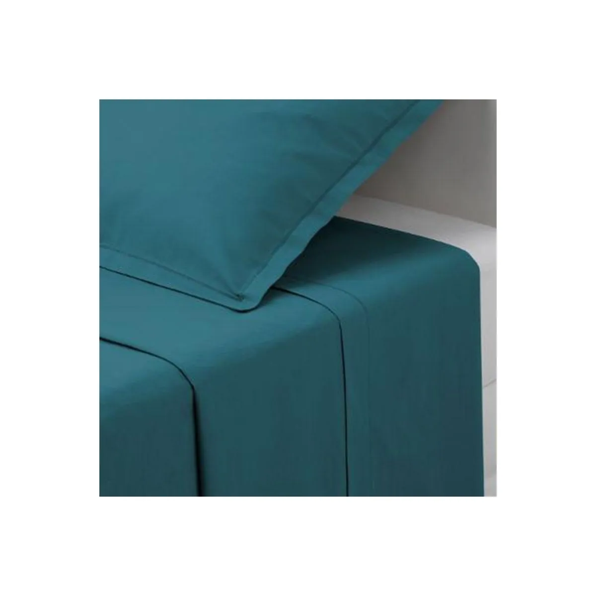 ATMOSPHERA Drap Plat Int&eacute;rieur 240x290cm Bleu Canard