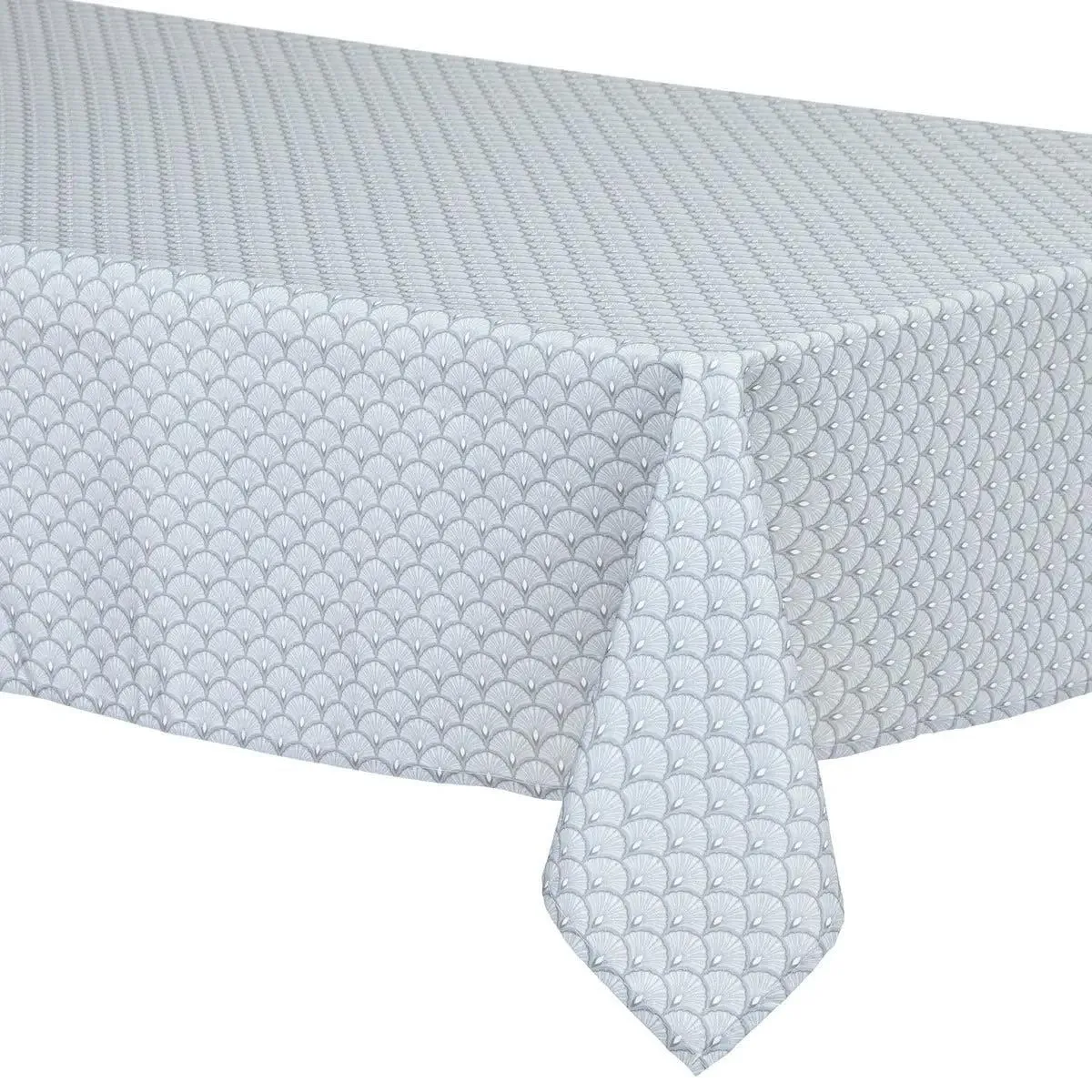 Atmosphera Crateur d'intrieur - Nappe Antitache Imprime Livia 150x300cm Gris
