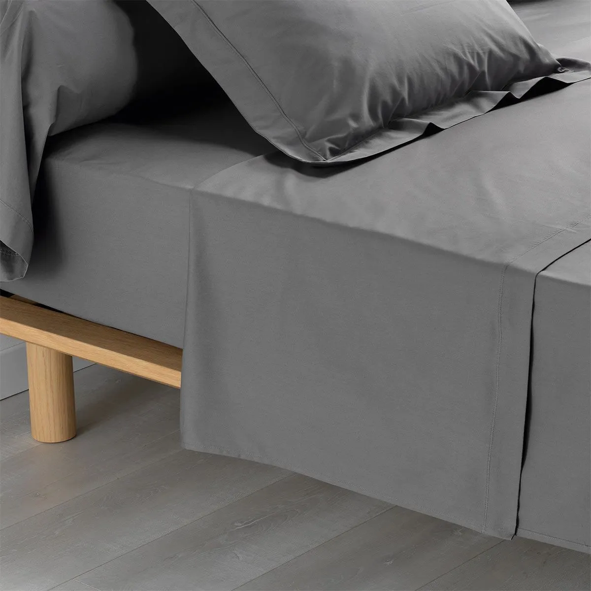 DOUCEUR D INTERIEUR Drap Plat Percaline 240x300cm Anthracite