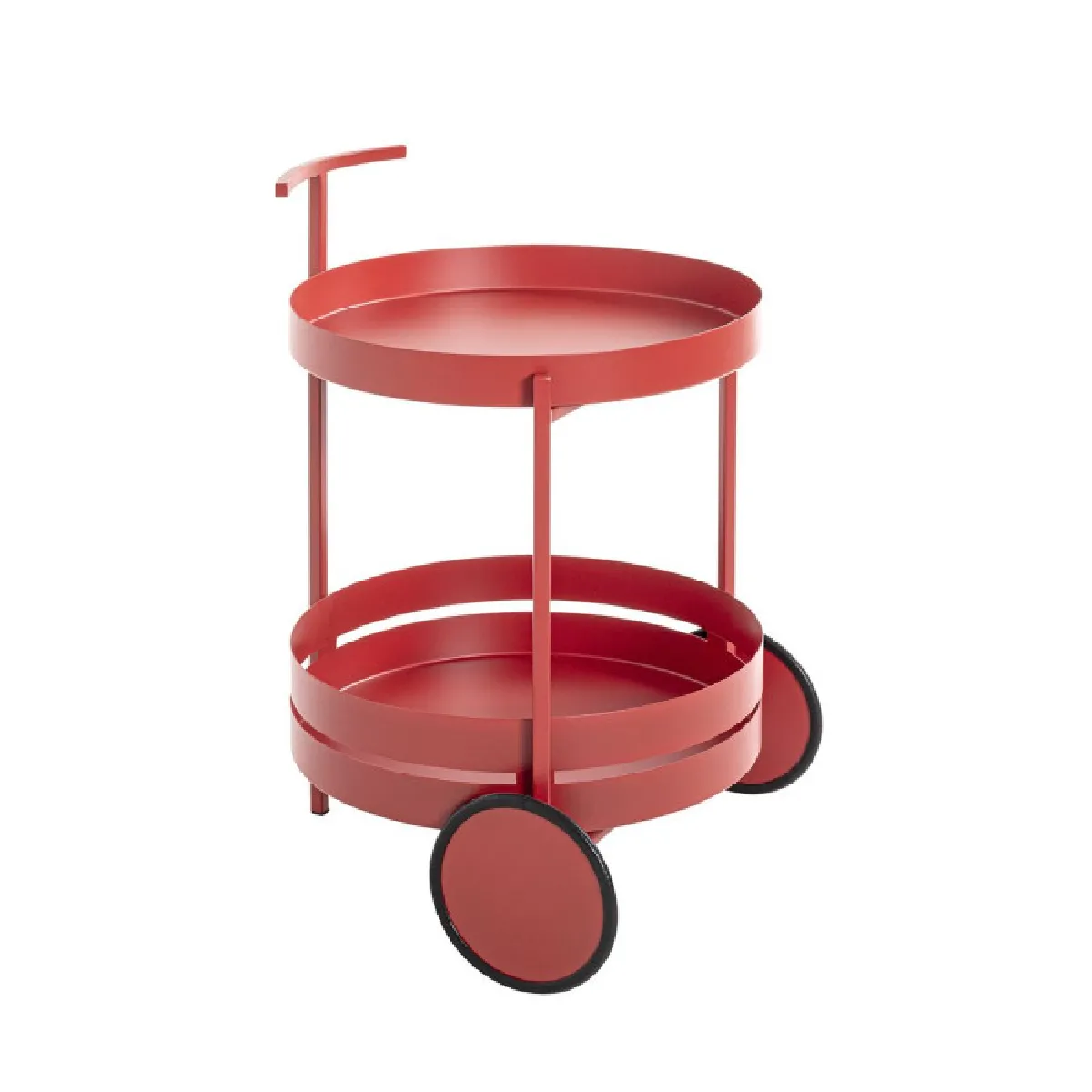 Paris prix Desserte de cuisine ronde - Rouge corail