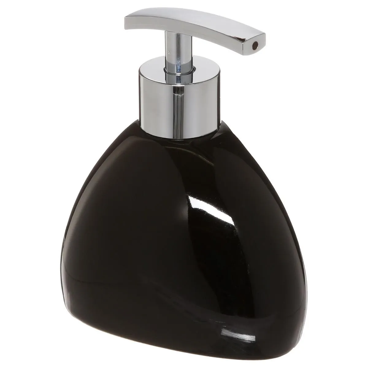 Five Simply Smart Noir Distributeur De Savon En Céramique Galet - 14 Cm