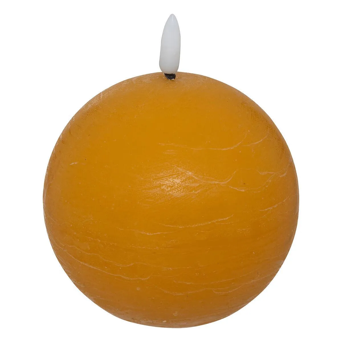 Atmosphera Jaune Bougie Boule À Led Molia - 10 Cm