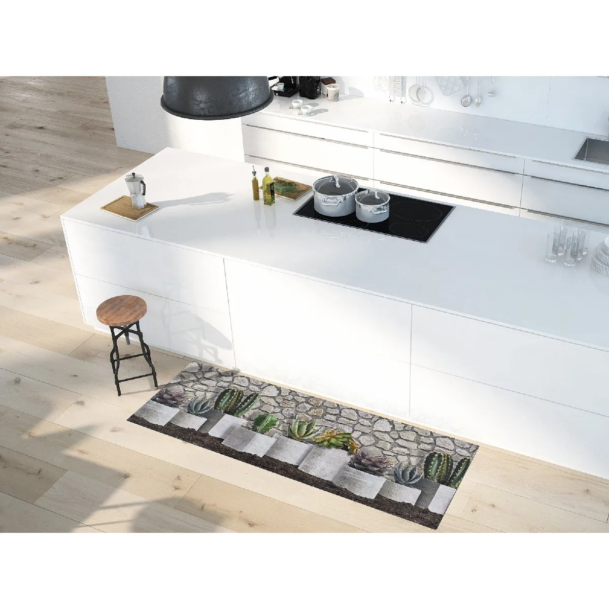 ATTICGO Tapis de cuisine fleurs RICCI 52x100 cm - vue 3