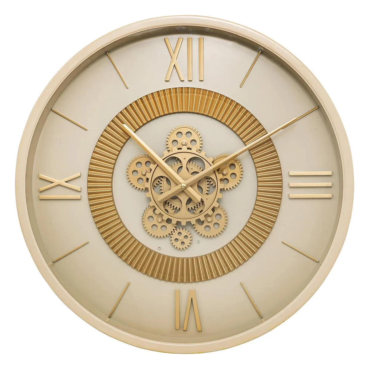 Atmosphera Beige Horloge Murale Ronde