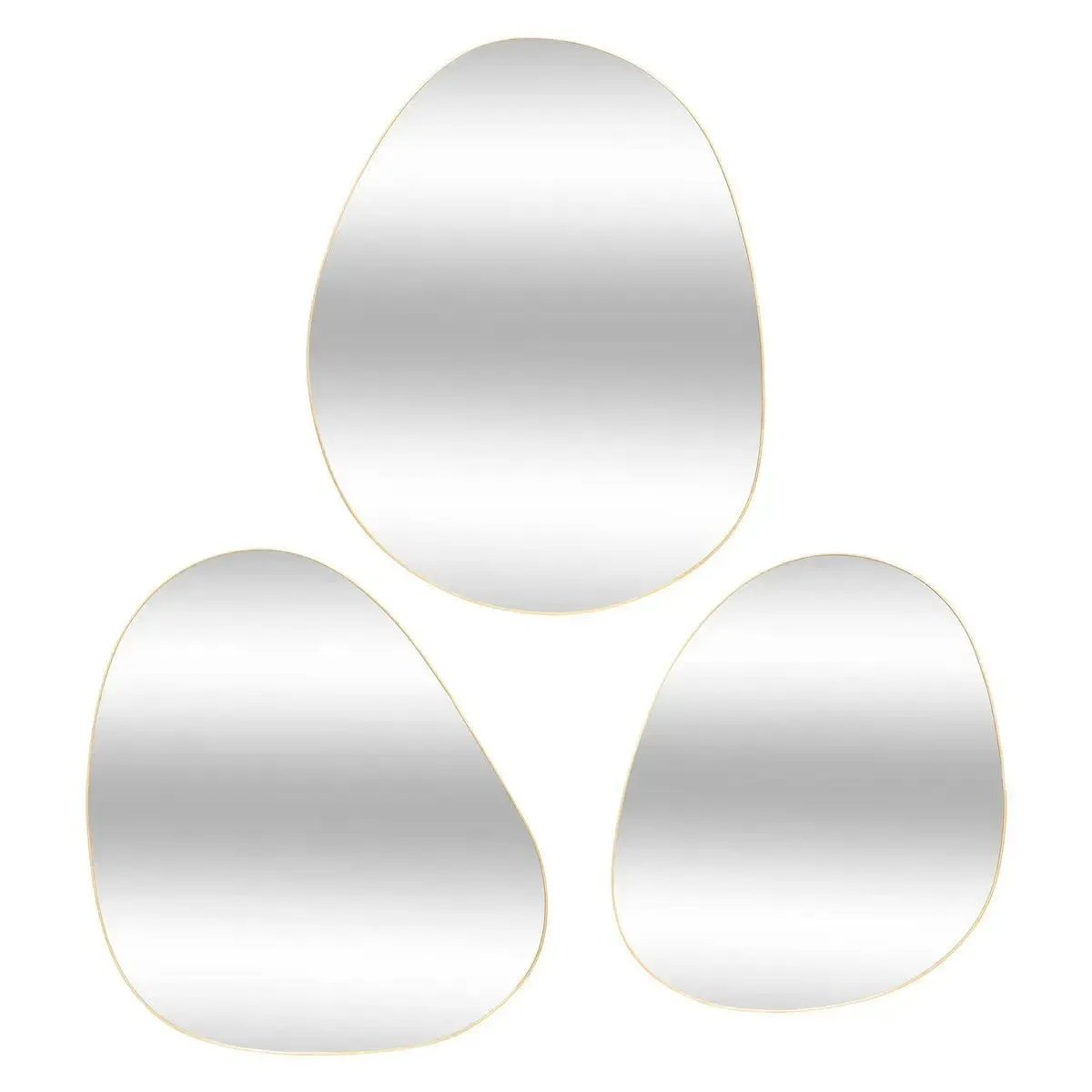 Atmosphera Lot De 3 Miroirs Muraux - Or