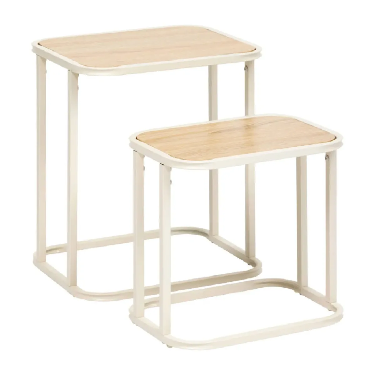 Five Simply Smart Beige Lot De 2 Tables D'appoint Gigognes - Naturel &