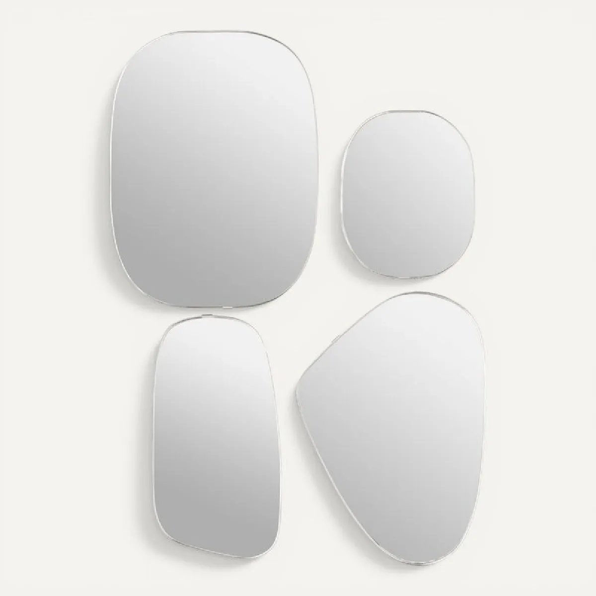 But Argent Lot De Miroirs Muraux Organiques