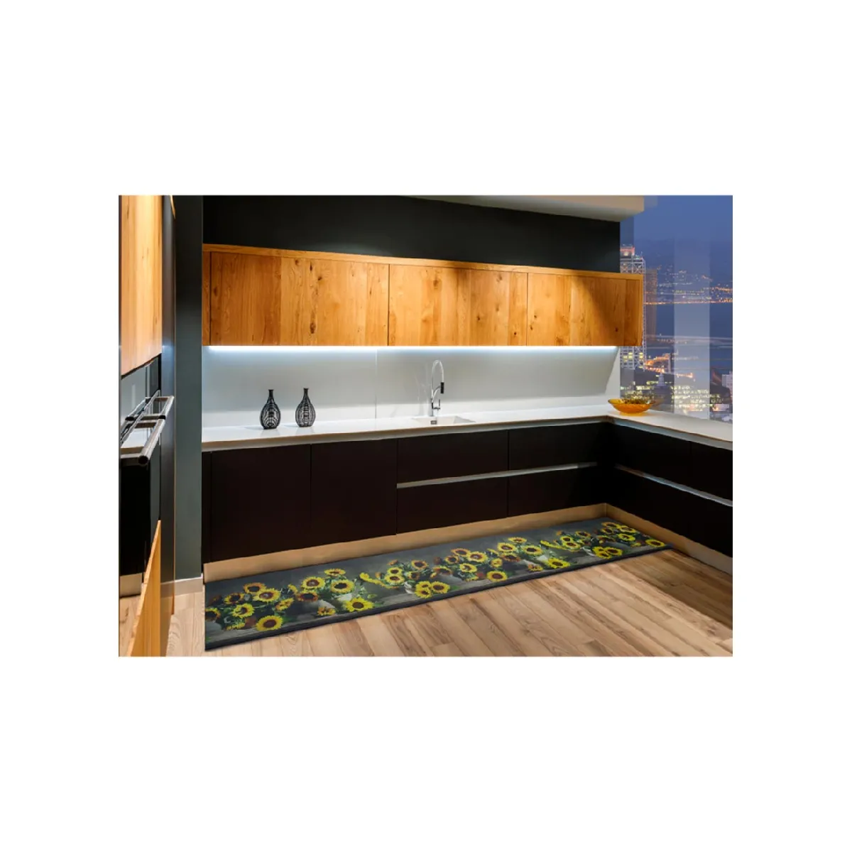 ATTICGO Tapis de cuisine fleurs RICCI 52x100 cm - vue 5