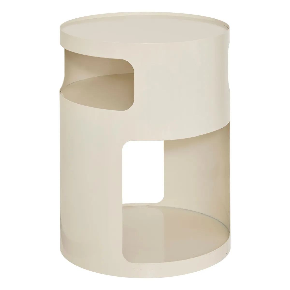 Atmosphera Beige Table À Café 2 Niches En Métal Ashdal