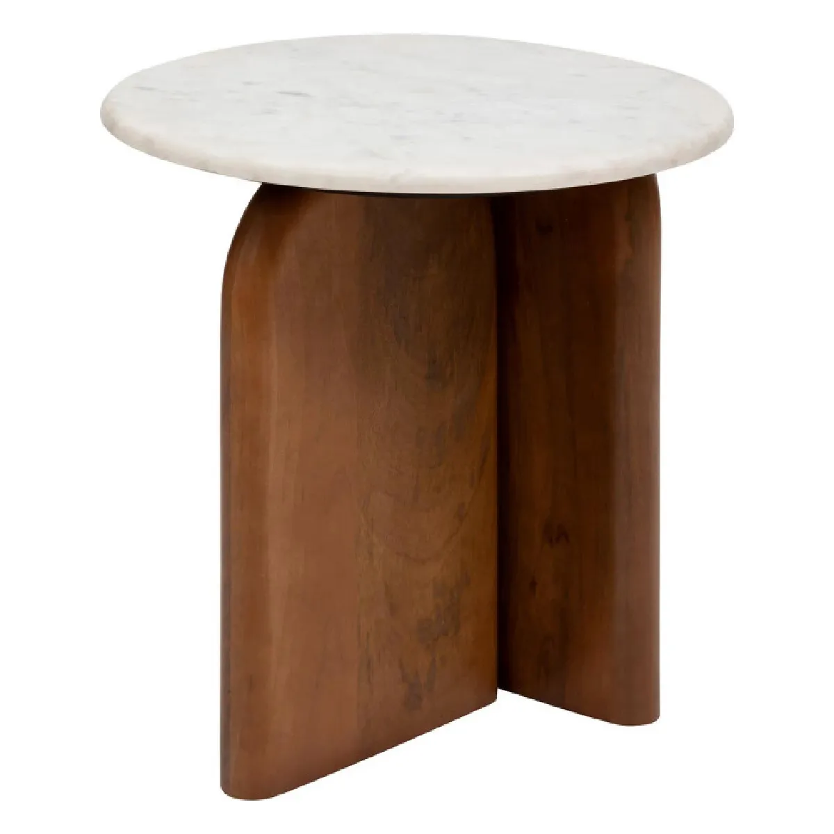 Atmosphera Blanc Table D'appoint Marbre - Naturel &