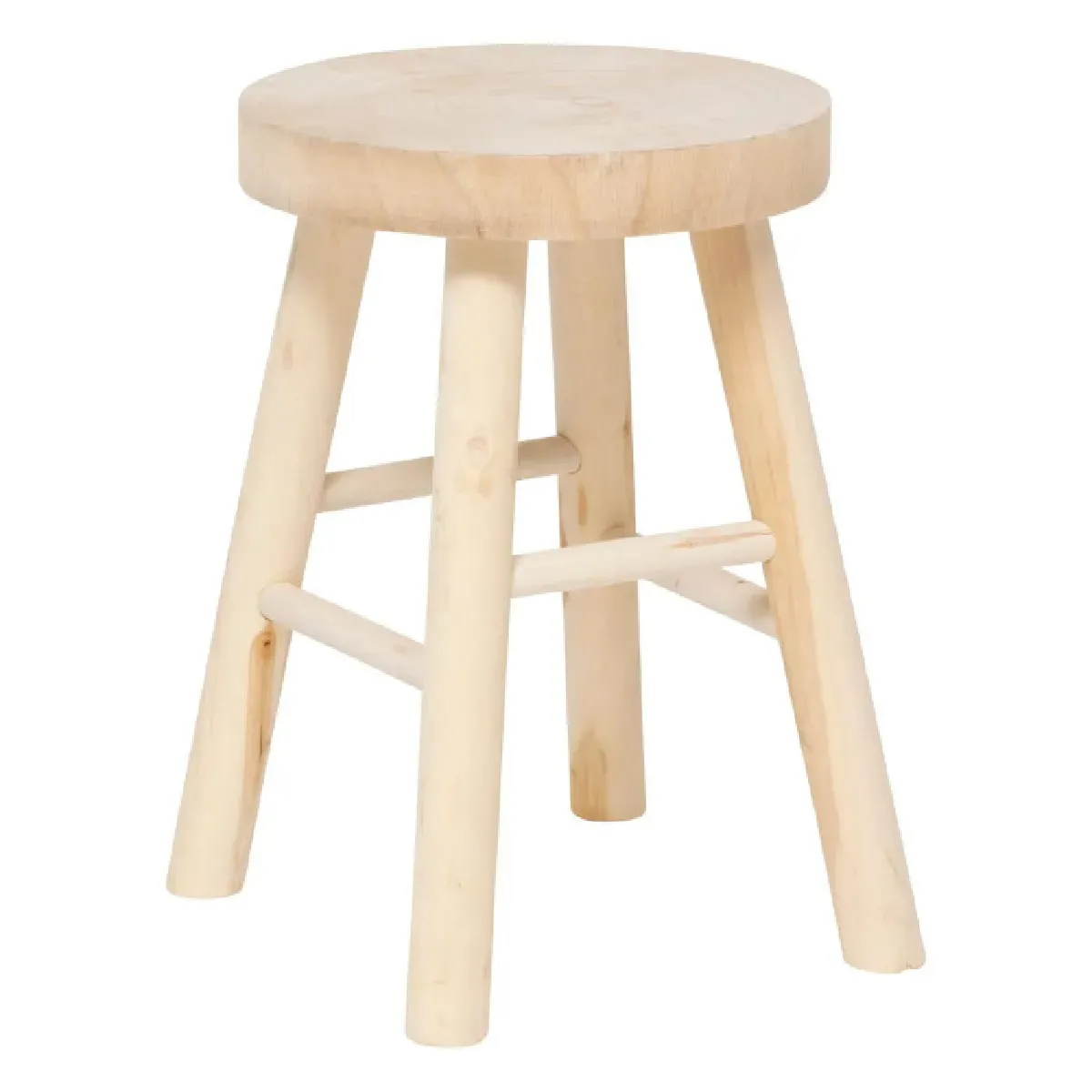 Tabouret d'Appoint en Bois Nyar 41cm Naturel