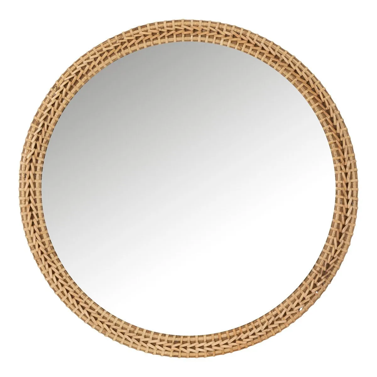 Paris Prix Beige Miroir Mural Rond Rotin