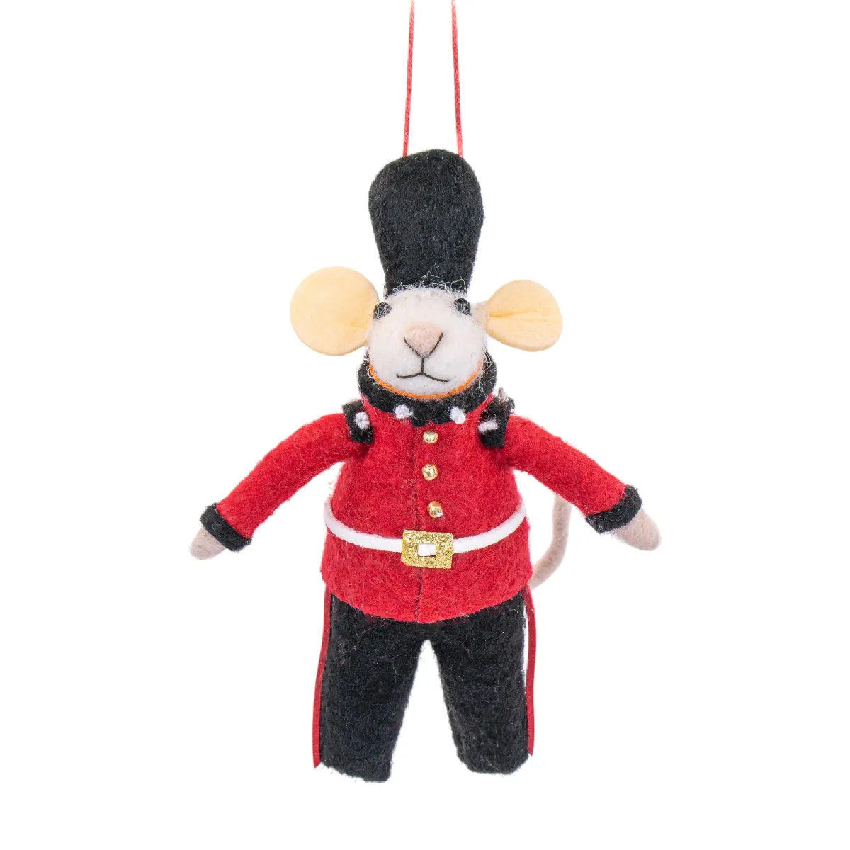 Sass & belle souris déco Noël feutre - rouge