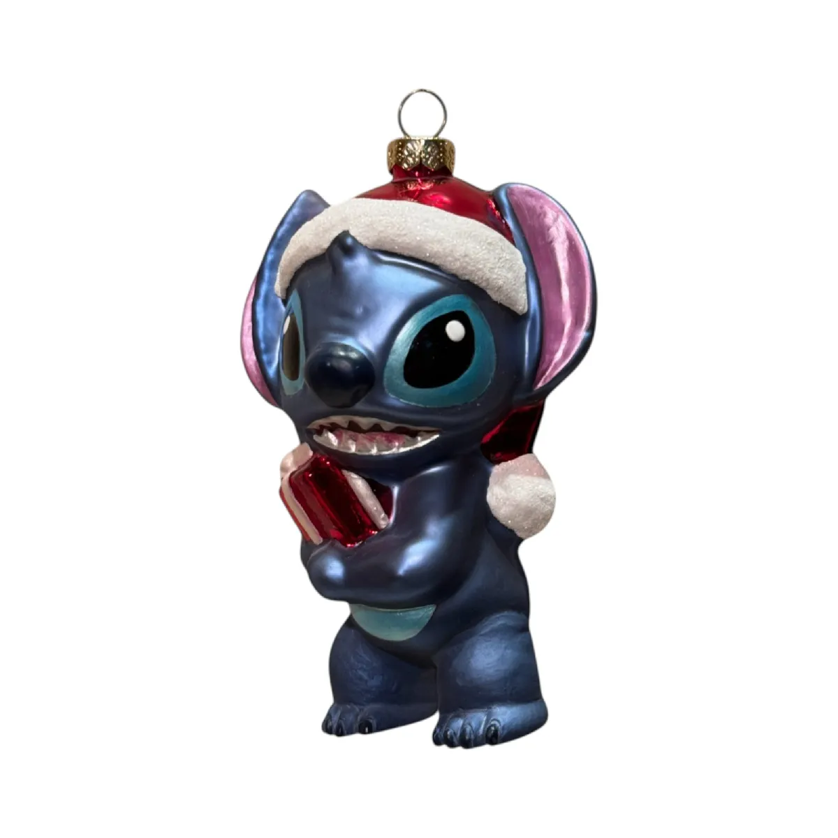 Figurine Disney Stitch De Noël - Résine Bleue - Collection - NEUVE