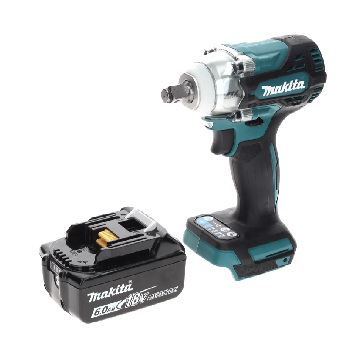 Makita DTW 300 G1 Visseuse à chocs sans fil 18 V 330 Nm 12 brushless + 1x Batterie 6 0 Ah sans chargeur - vue 2