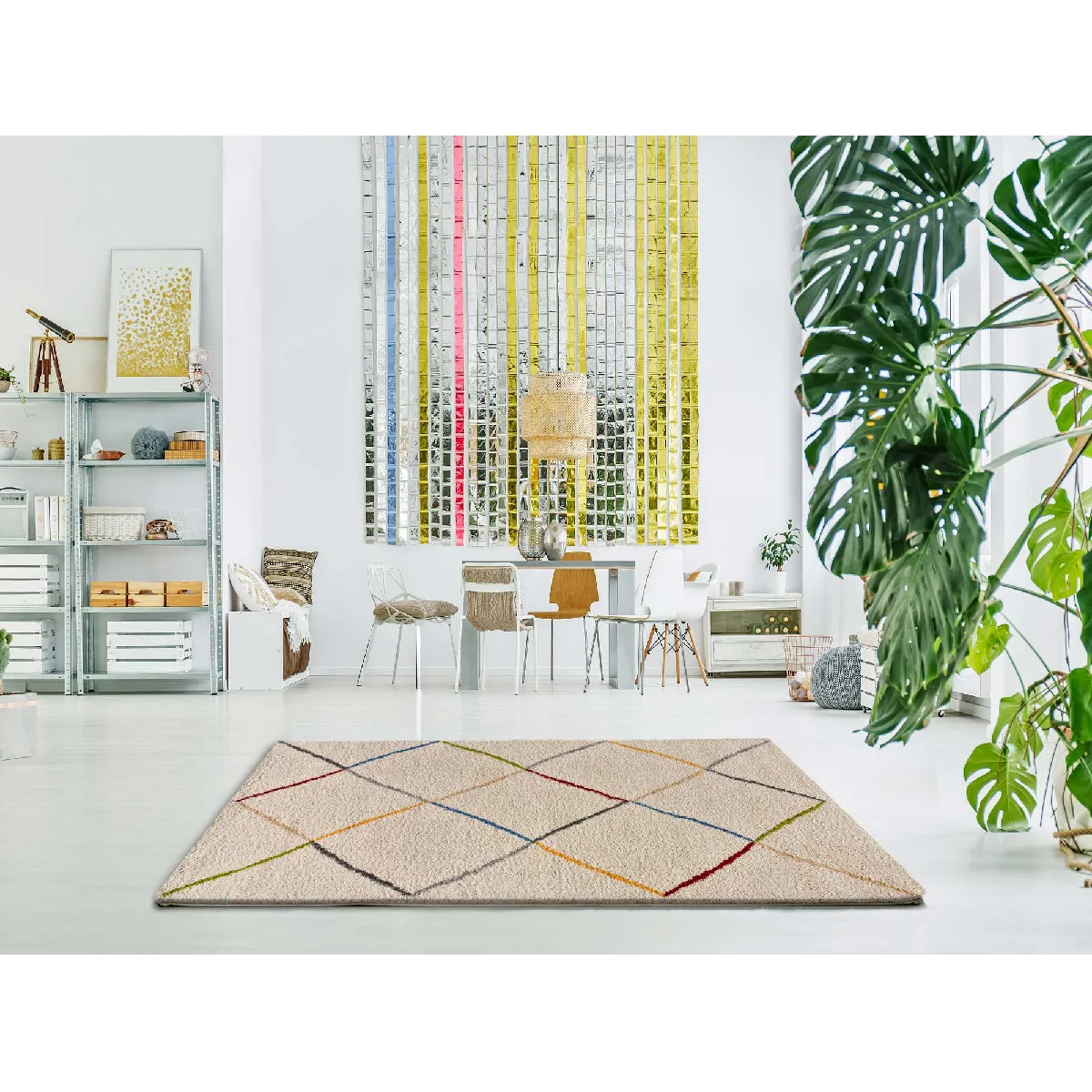 ATTICGO Tapis shaggy ethnique KASBAH 80x150 cm