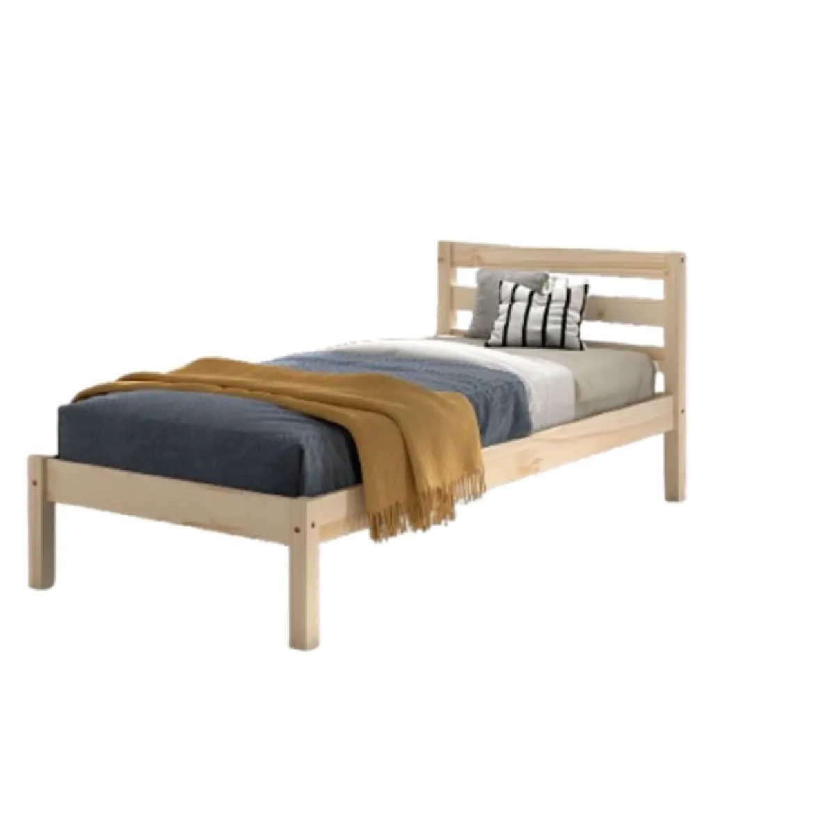 Lit PINO naturel 90x200 - Sommier inclus Lit PINO naturel 90x200 - Sommier inclus
