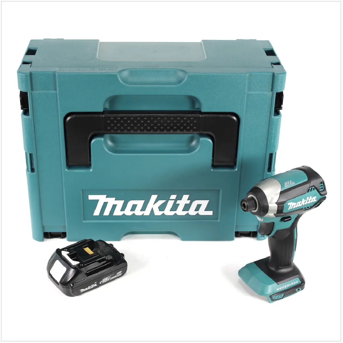 Makita DTD 153 Y1J Visseuse à choc sans fil 18 V en Makpac + 1x BL 1815 N 1 5 Ah batterie Li Ion